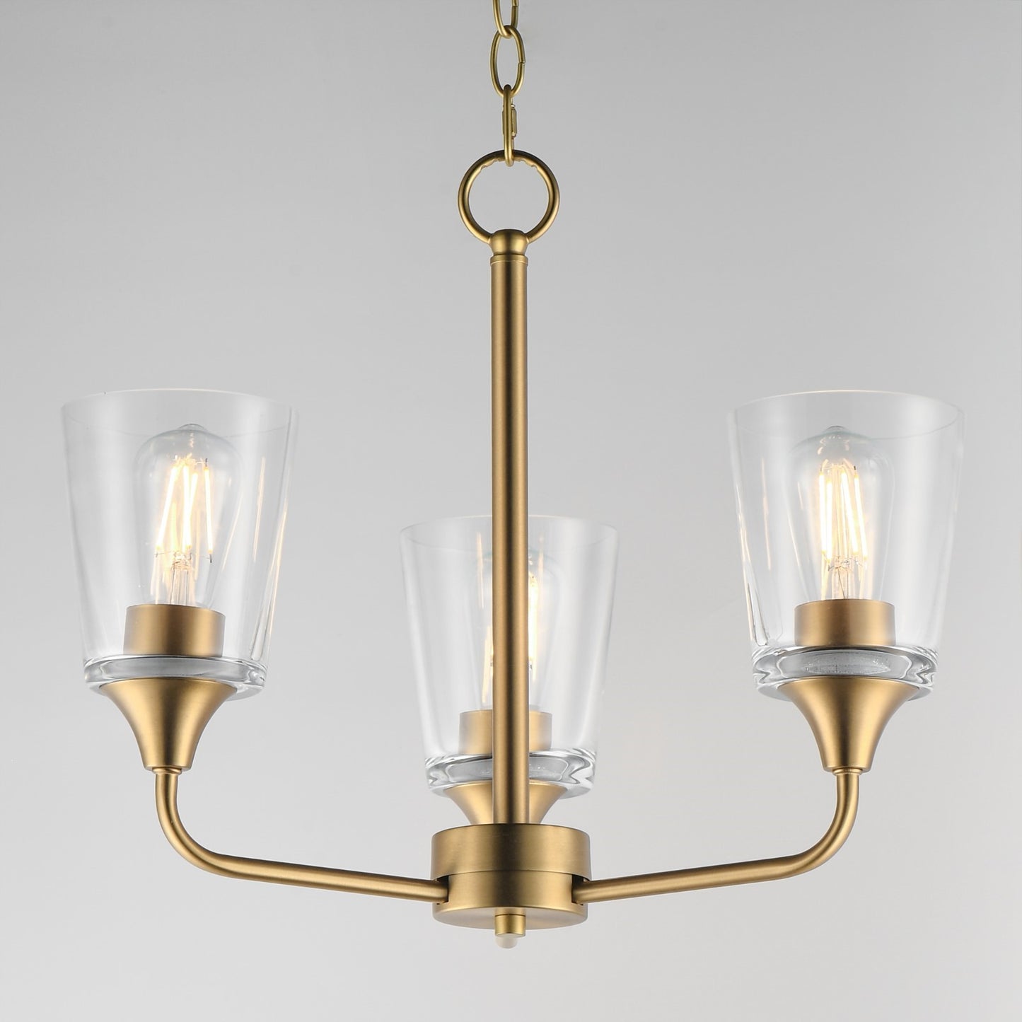 Maxim Lighting Hudson 3Lt 15.25" Single-Tier Chandelier, Brs/Clear