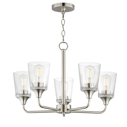Maxim Lighting Hudson 5Lt 15.25" Single-Tier Chandelier, Nk/Clear
