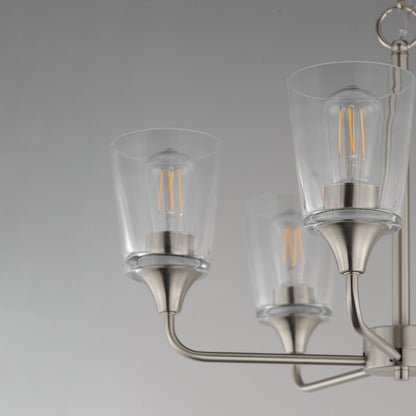 Maxim Lighting Hudson 5Lt 15.25" Single-Tier Chandelier, Nk/Clear