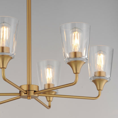 Maxim Lighting Hudson 6Lt 19.25" Single-Tier Chandelier, Brs/Clear
