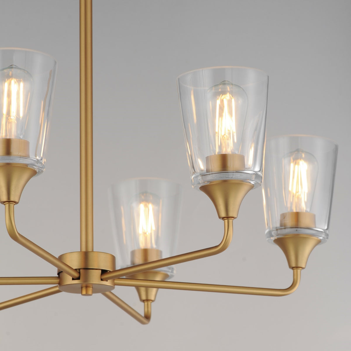 Maxim Lighting Hudson 6Lt 19.25" Single-Tier Chandelier, Brs/Clear