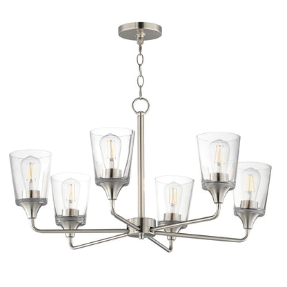 Maxim Lighting Hudson 6Lt 19.25" Single-Tier Chandelier, Nk/Clear