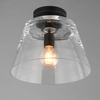 Maxim Lighting Hudson 1 Light 10.5" Single Pendant, Black/Clear
