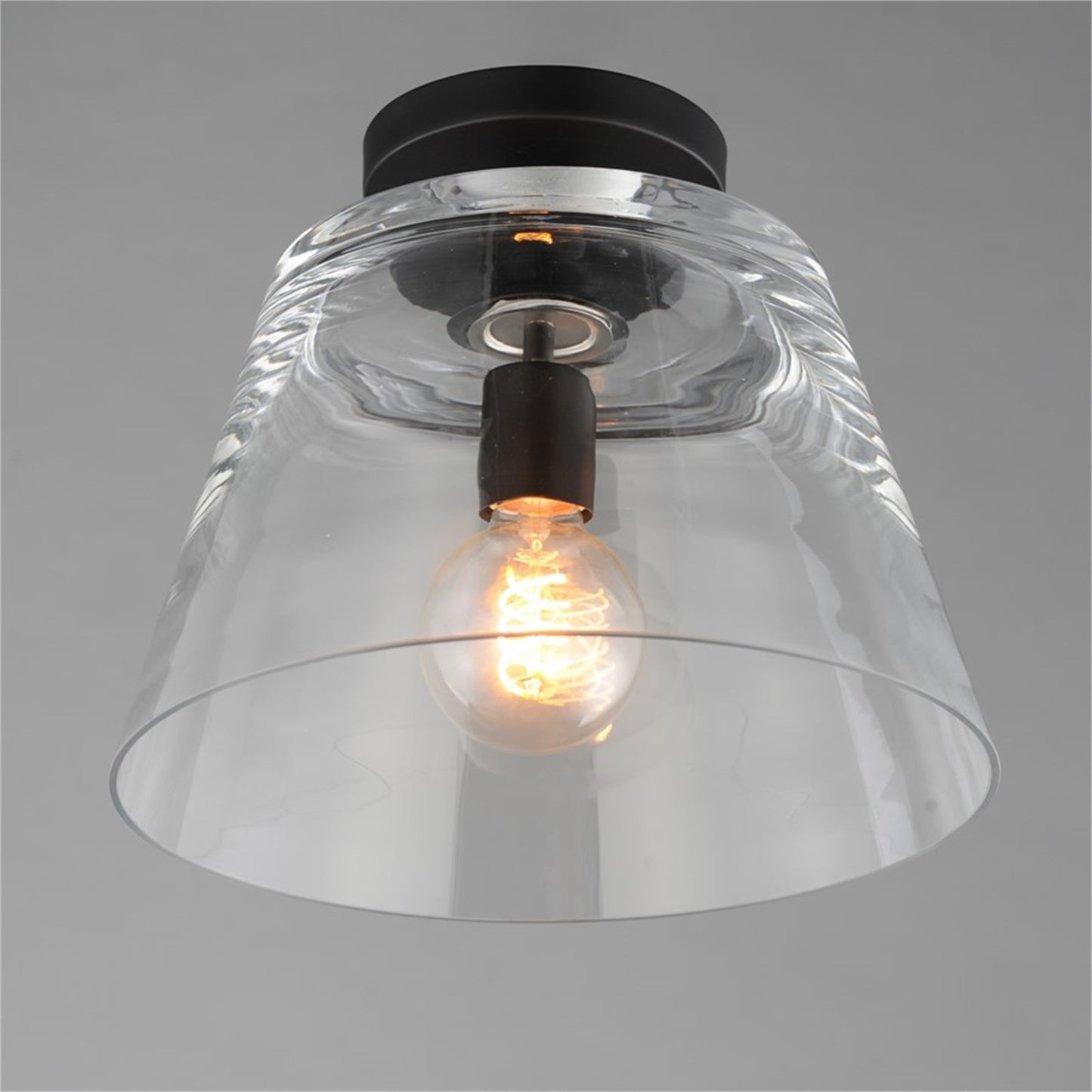 Maxim Lighting Hudson 1 Light 10.5" Single Pendant, Black/Clear