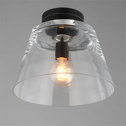Maxim Lighting Hudson 1 Light 10.5" Single Pendant, Black/Clear