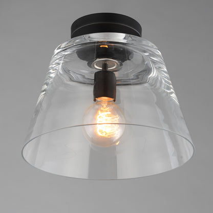 Maxim Lighting Hudson 1 Light 10.5" Single Pendant, Black/Clear