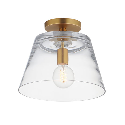 Maxim Lighting Hudson 1Lt 10.5" Single Pendant, Aged Brass/Clear - 12880CLNAB