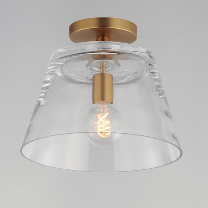 Maxim Lighting Hudson 1Lt 10.5" Single Pendant, Aged Brass/Clear