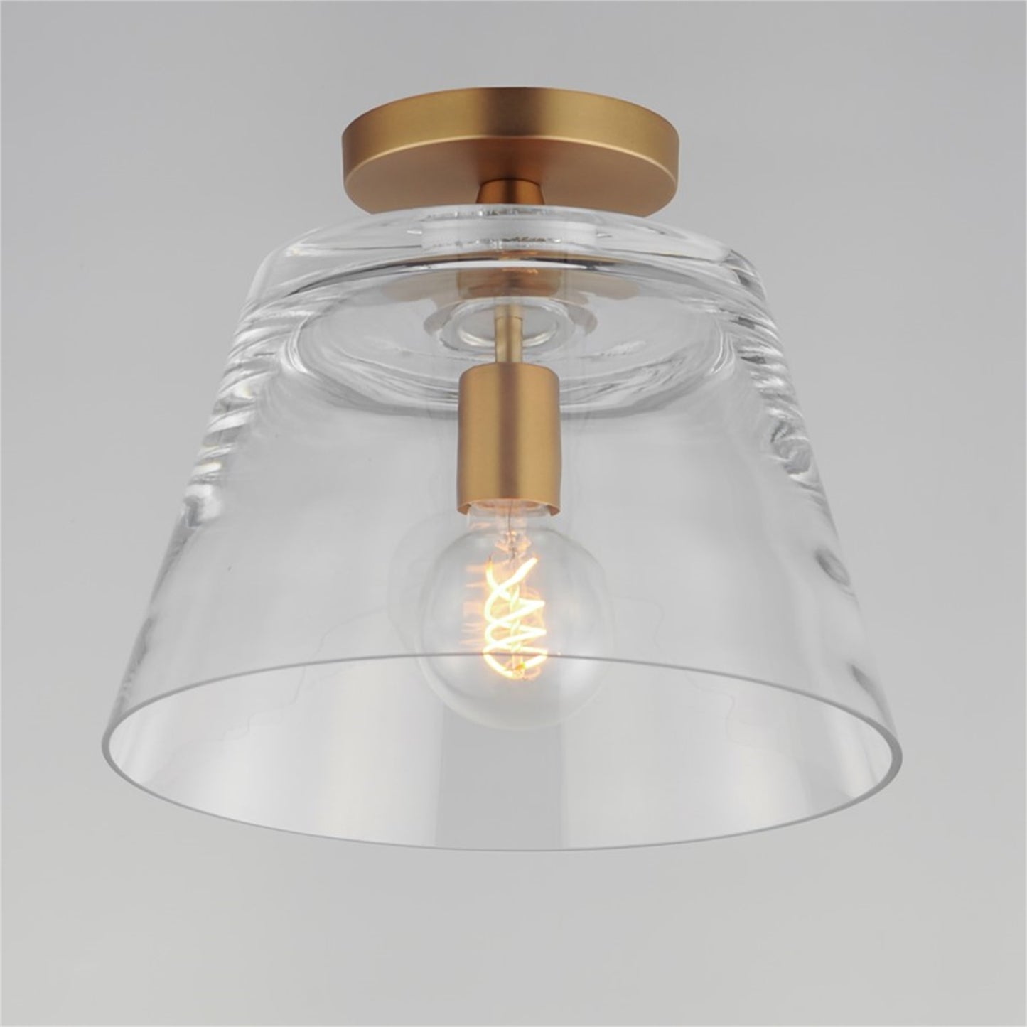 Maxim Lighting Hudson 1Lt 10.5" Single Pendant, Aged Brass/Clear
