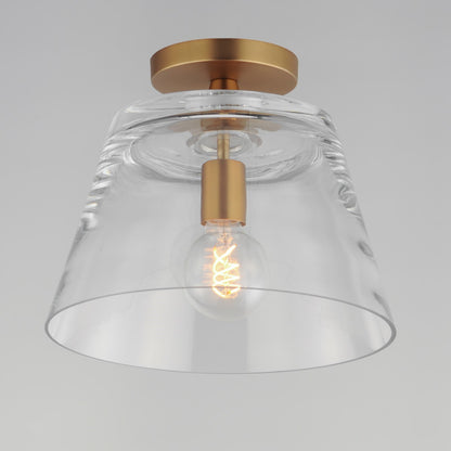 Maxim Lighting Hudson 1Lt 10.5" Single Pendant, Aged Brass/Clear