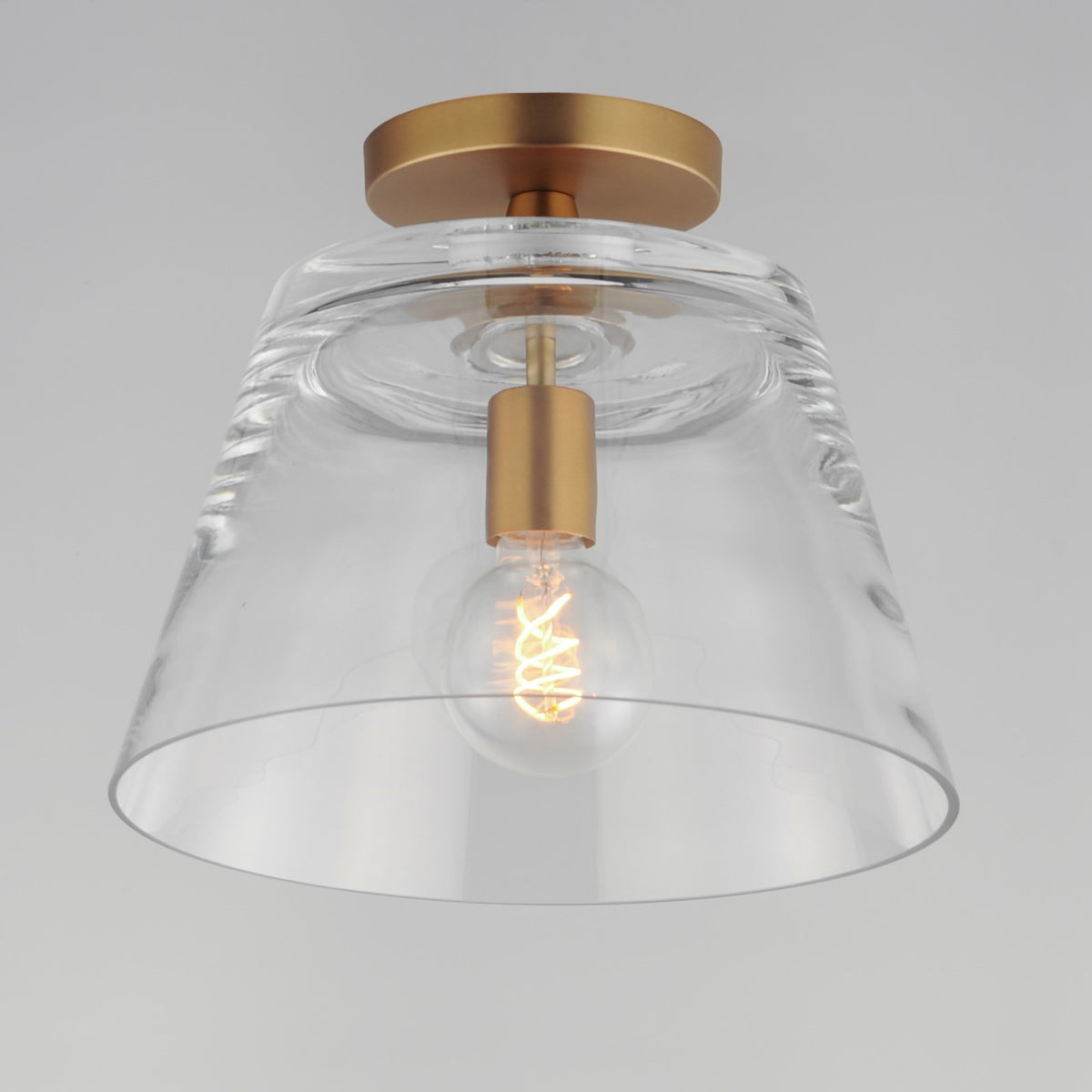 Maxim Lighting Hudson 1Lt 10.5" Single Pendant, Aged Brass/Clear