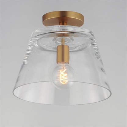 Maxim Lighting Hudson 1Lt 10.5" Single Pendant, Aged Brass/Clear