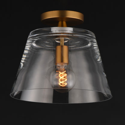 Maxim Lighting Hudson 1Lt 10.5" Single Pendant, Aged Brass/Clear