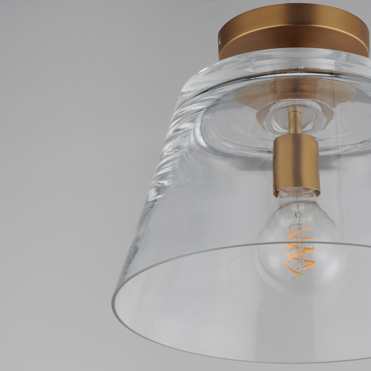 Maxim Lighting Hudson 1Lt 10.5" Single Pendant, Aged Brass/Clear