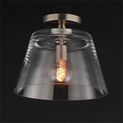 Maxim Lighting Hudson 1Lt 10.5" Single Pendant, Satin Nickel/Clear