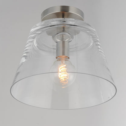 Maxim Lighting Hudson 1Lt 10.5" Single Pendant, Satin Nickel/Clear