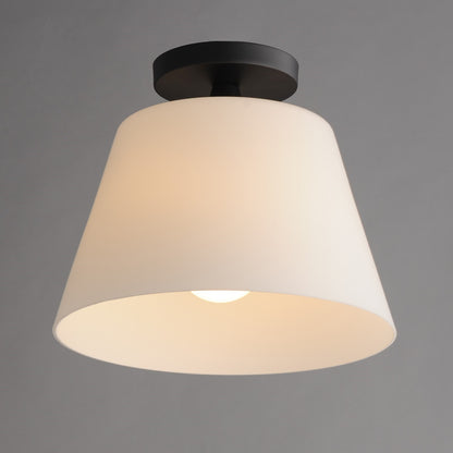 Maxim Lighting Hudson 1 Light 10.5" Flush Mount, Black/Satin White