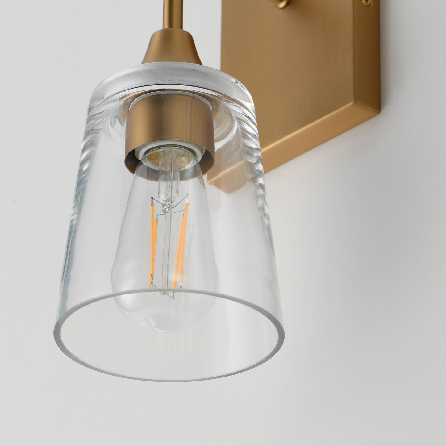 Maxim Lighting Hudson 1Lt 11" Wall Sconce, Natural Aged Brass/Clear