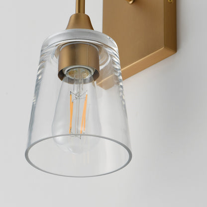 Maxim Lighting Hudson 1Lt 11" Wall Sconce, Natural Aged Brass/Clear