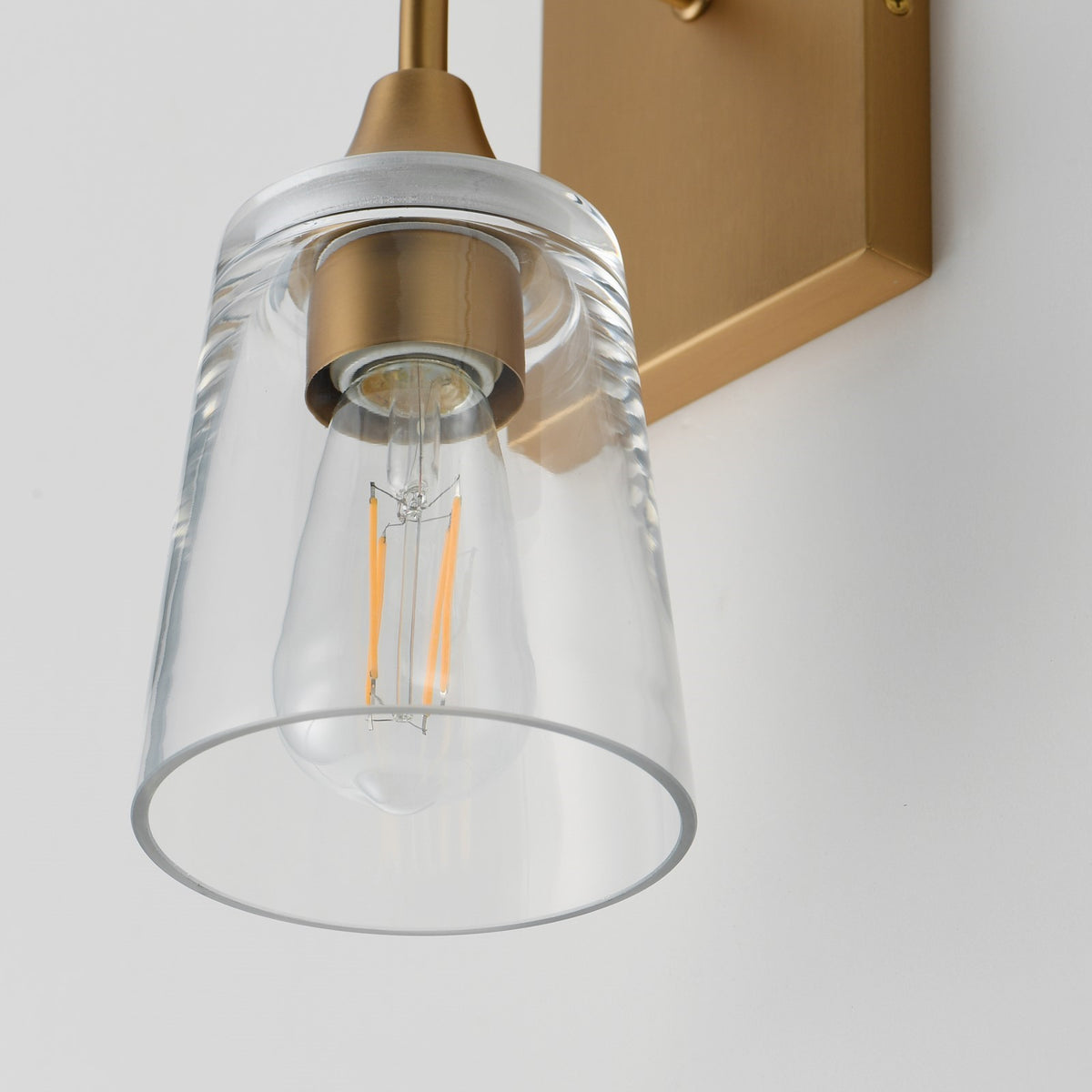 Maxim Lighting Hudson 1Lt 11" Wall Sconce, Natural Aged Brass/Clear