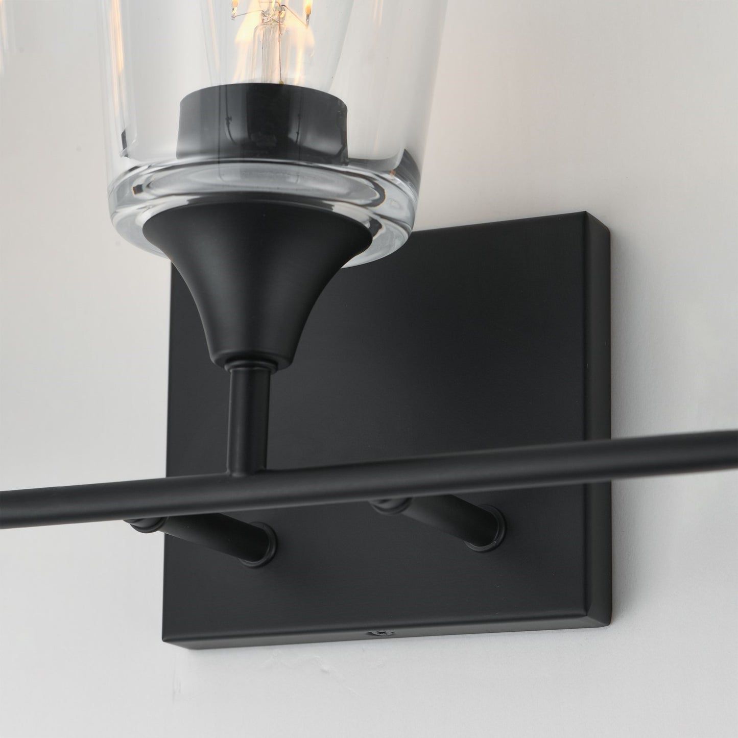 Maxim Lighting Hudson 3 Light 9.75" Bath Vanity, Black/Clear