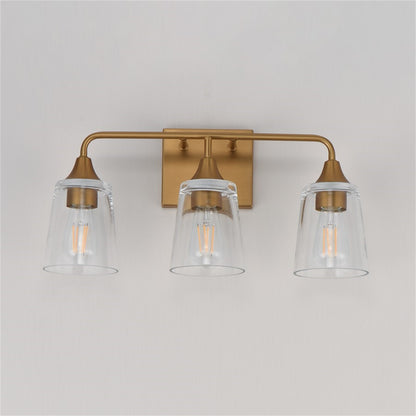 Maxim Lighting Hudson 3Lt 9.75" Bath Vanity, Aged Brass/Clear