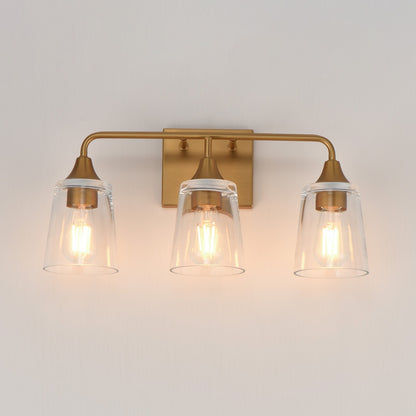 Maxim Lighting Hudson 3Lt 9.75" Bath Vanity, Aged Brass/Clear