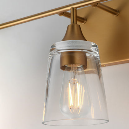 Maxim Lighting Hudson 3Lt 9.75" Bath Vanity, Aged Brass/Clear