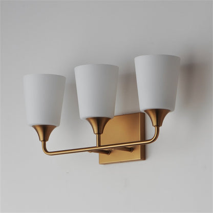 Maxim Lighting Hudson 3Lt 9.75" Bath Vanity, Aged Brass/Satin White