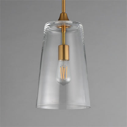 Maxim Lighting Hudson 1Lt 14.5" Single Pendant, Aged Brass/Clear