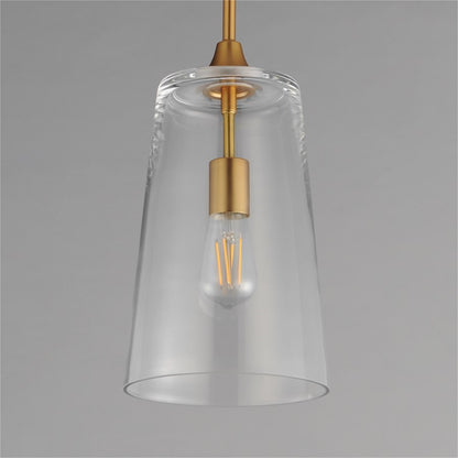 Maxim Lighting Hudson 1Lt 14.5" Single Pendant, Aged Brass/Clear