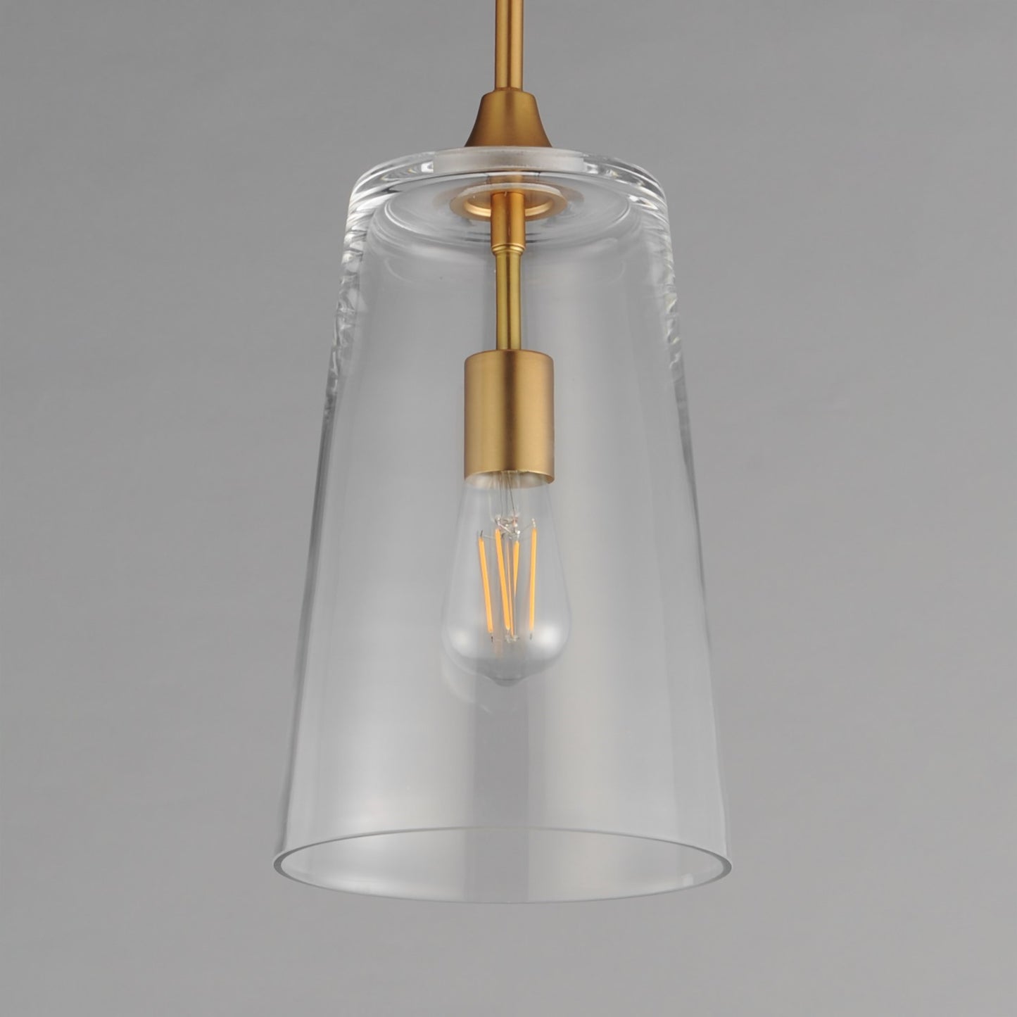 Maxim Lighting Hudson 1Lt 14.5" Single Pendant, Aged Brass/Clear