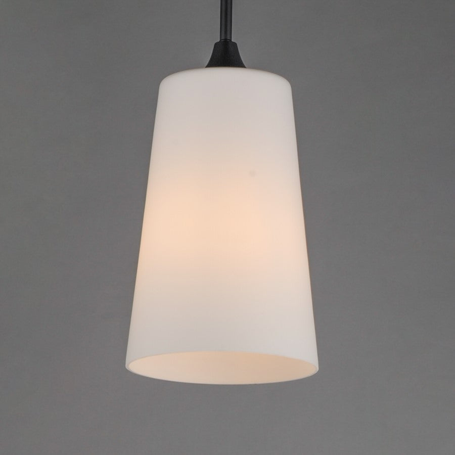 Maxim Lighting Hudson 1Lt 14.5" Single Pendant, Black/Satin White