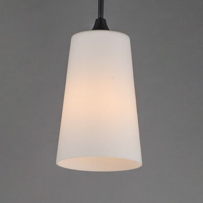 Maxim Lighting Hudson 1Lt 14.5" Single Pendant, Black/Satin White