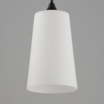 Maxim Lighting Hudson 1Lt 14.5" Single Pendant, Black/Satin White - 12886SWBK
