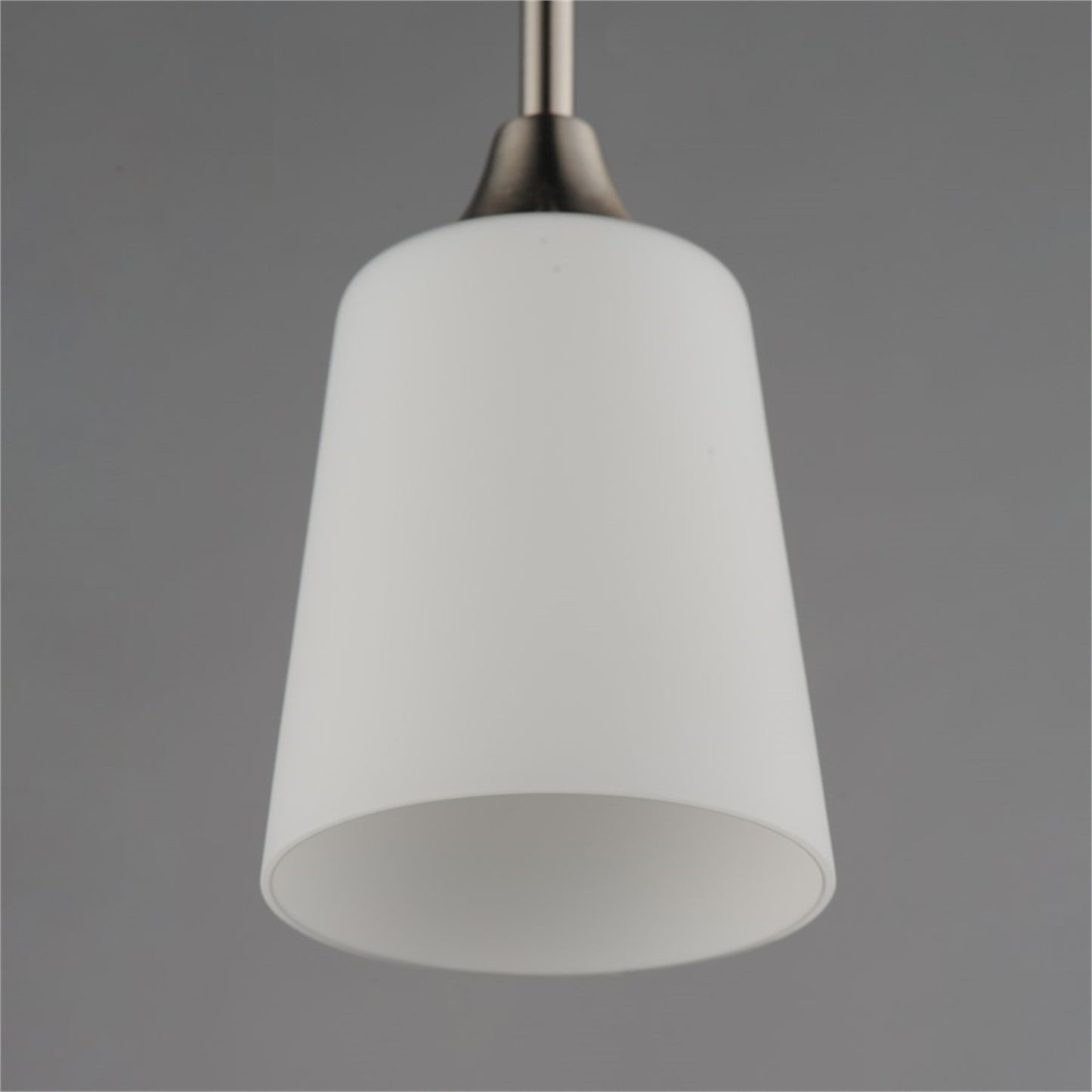 Maxim Lighting Hudson 1Lt 14.5" Single Pendant, Nickel/White