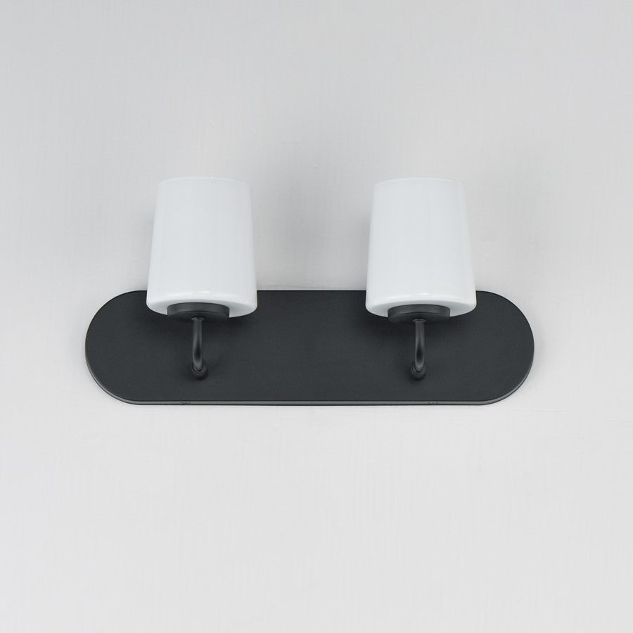 Maxim Lighting Durham 2 Light Bath Vanity, Black