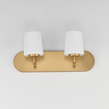 Maxim Lighting Durham 2 Light Bath Vanity, Natural Aged Brass