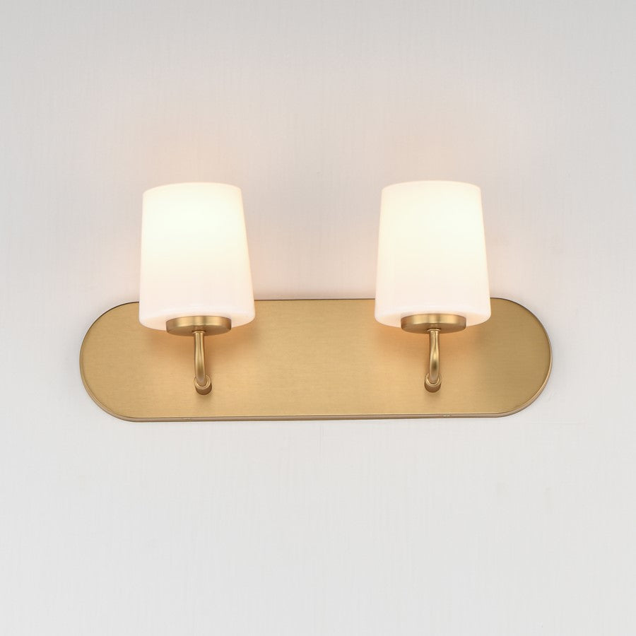 Maxim Lighting Durham 2 Light Bath Vanity, Natural Aged Brass
