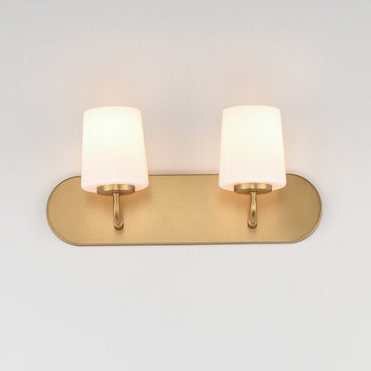 Maxim Lighting Durham 2 Light Bath Vanity, Natural Aged Brass
