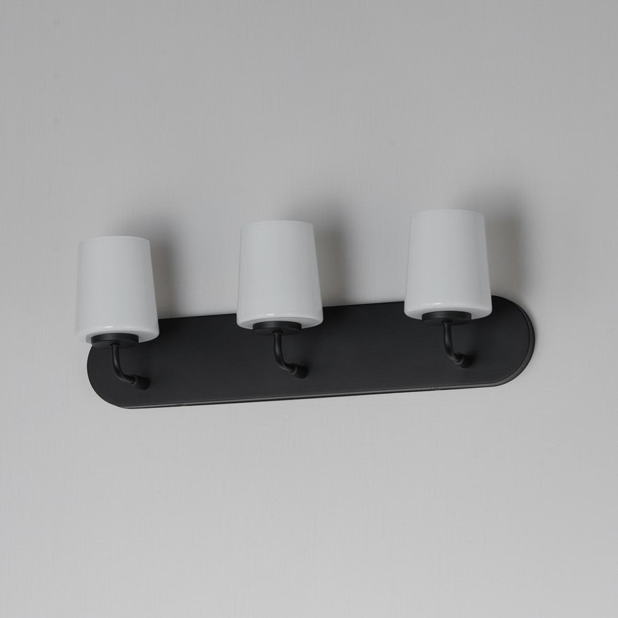 Maxim Lighting Durham 3 Light Bath Vanity, Black