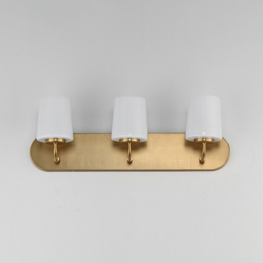 Maxim Lighting Durham 3 Light Bath Vanity, Natural Aged Brass