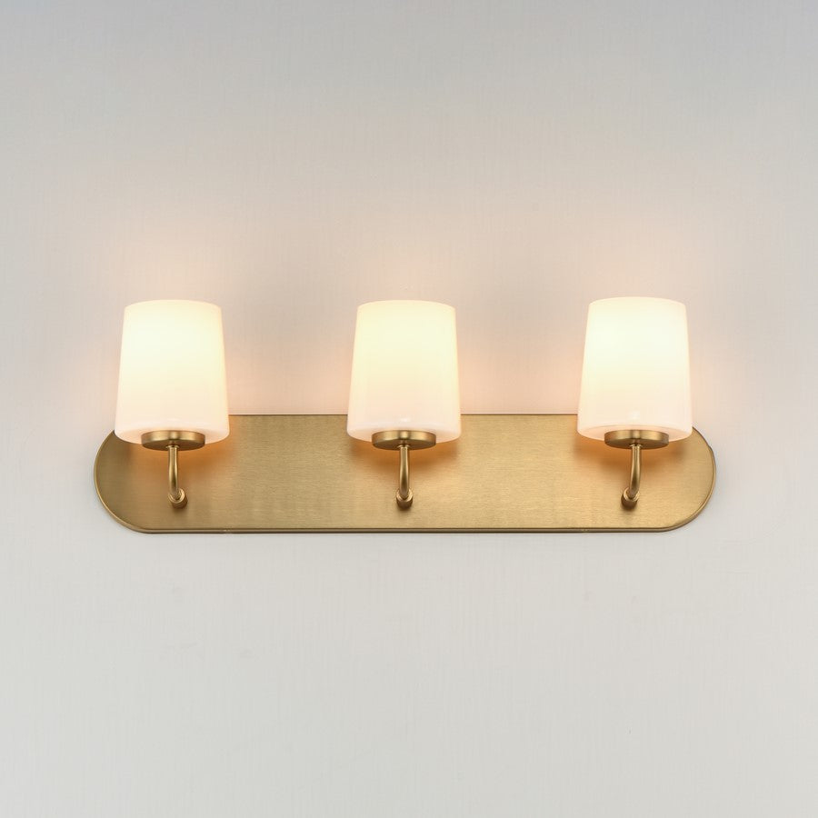 Maxim Lighting Durham 3 Light Bath Vanity, Natural Aged Brass
