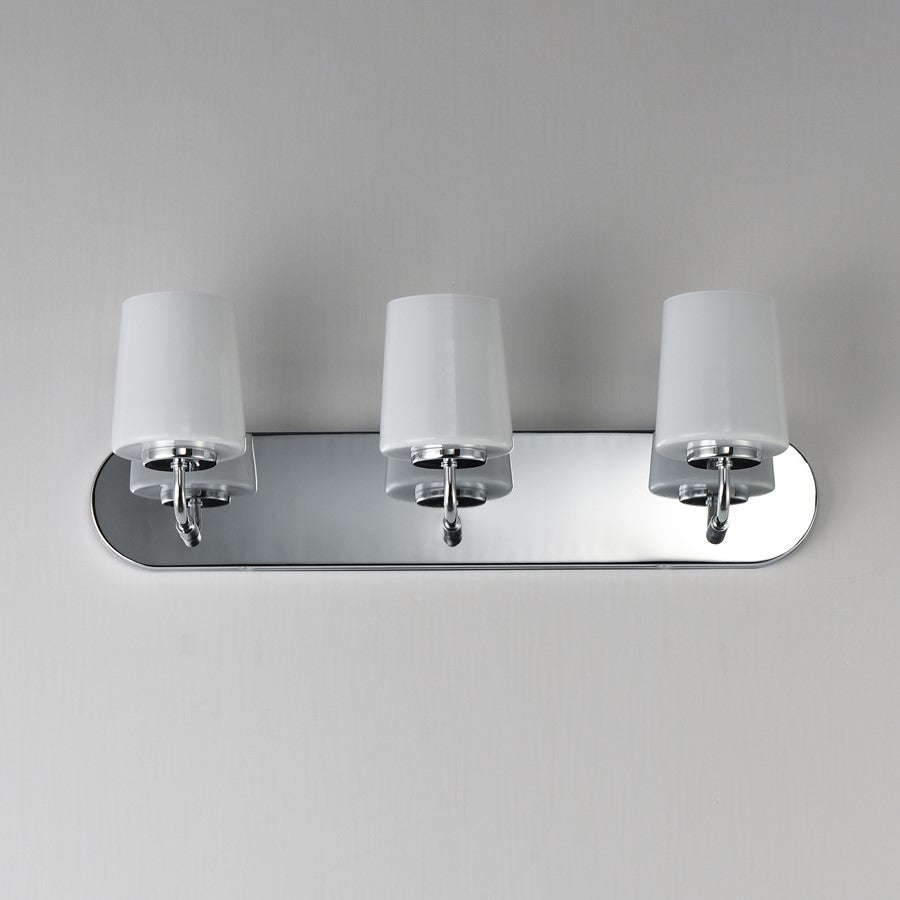 Maxim Lighting Durham 3 Light Bath Vanity, Polished Chrome
