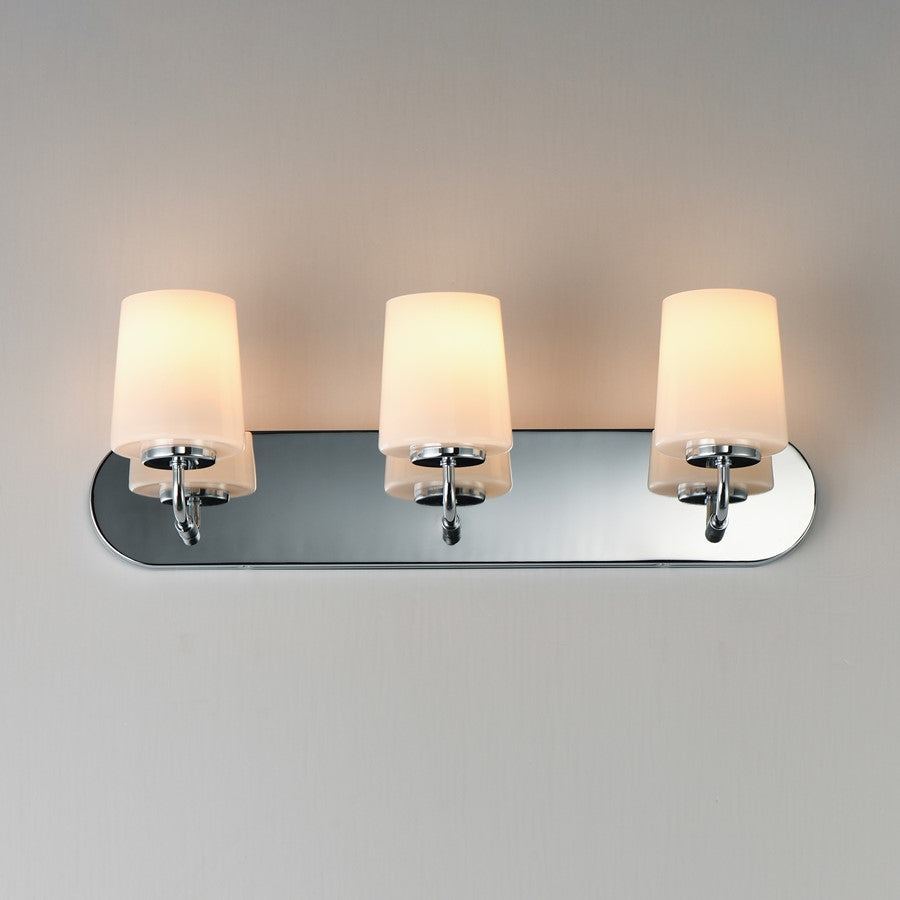 Maxim Lighting Durham 3 Light Bath Vanity, Polished Chrome