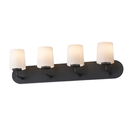 Maxim Lighting Durham 4 Light Bath Vanity, Black - 12894WTBK