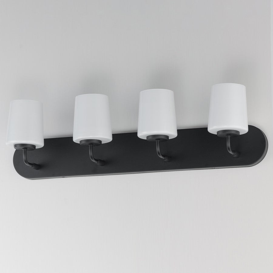 Maxim Lighting Durham 4 Light Bath Vanity, Black