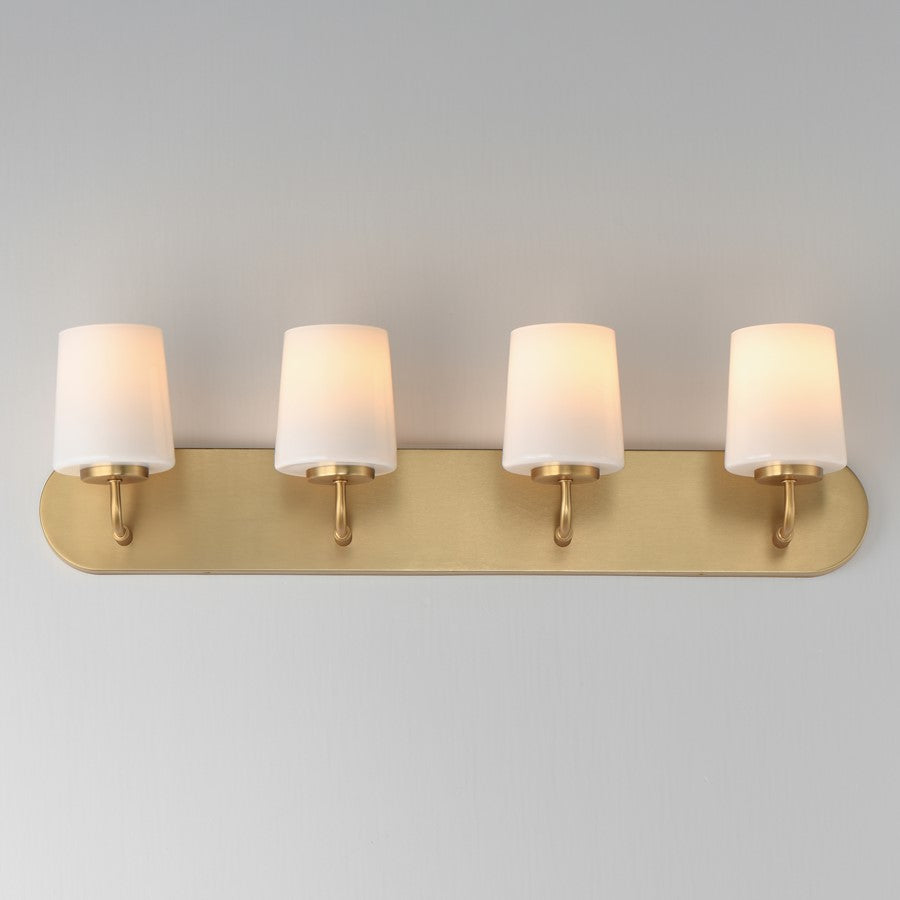 Maxim Lighting Durham 4 Light Bath Vanity, Natural Aged Brass