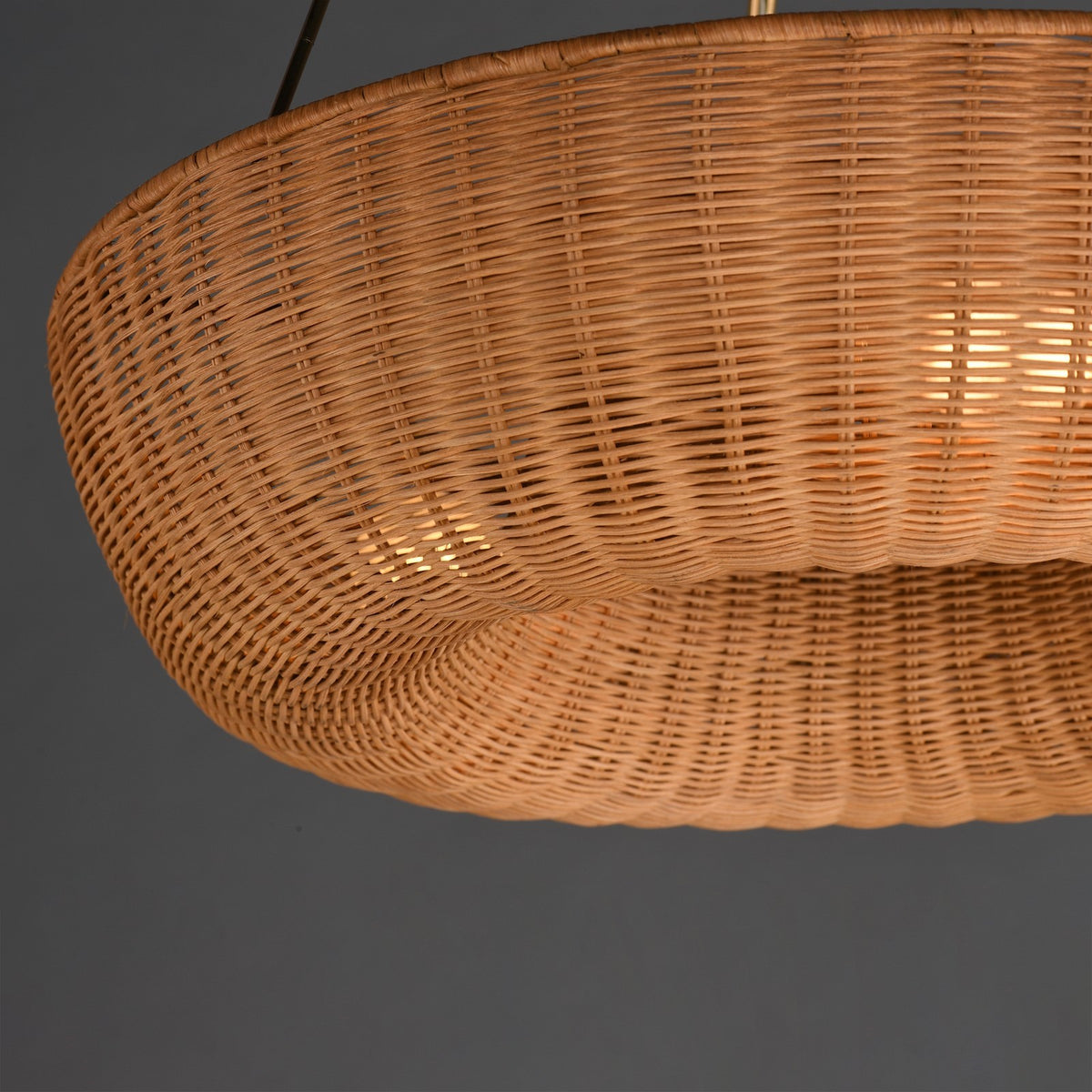 Maxim Lighting Bower 3Lt 35.5" Ring Pendant, Natural Aged Brass