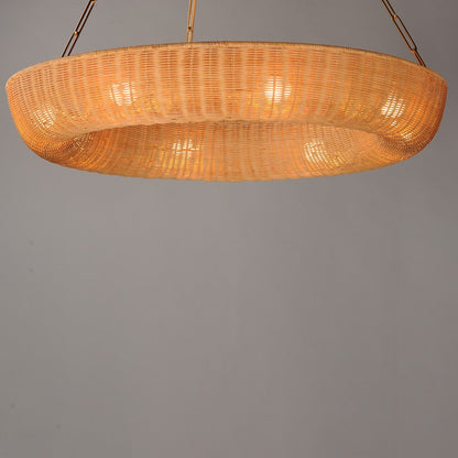 Maxim Lighting Bower 8Lt 39.5" Ring Pendant, Natural Aged Brass